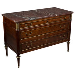 Antique 18th Century French Louis XVI Mahogany Commode