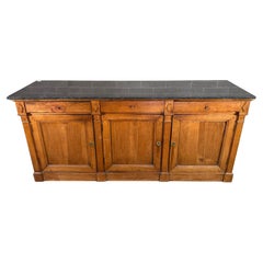 Table Louis XVI du 18ème siècle - Plateau en marbre Carrera et montures en bronze doré