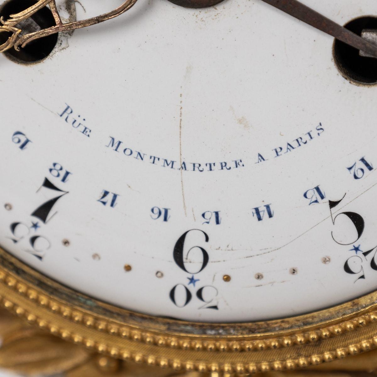 Horloge Portico Louis XVI du 18ème siècle en marbre et bronze doré C. Bertrand en vente 5