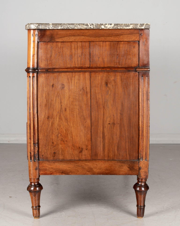 18th Century French Louis XVI Marble Top Commode For Sale 1