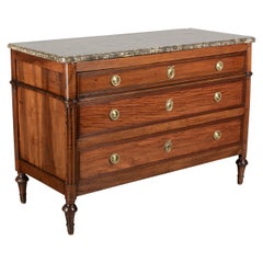 18th Century French Louis XVI Marble Top Commode