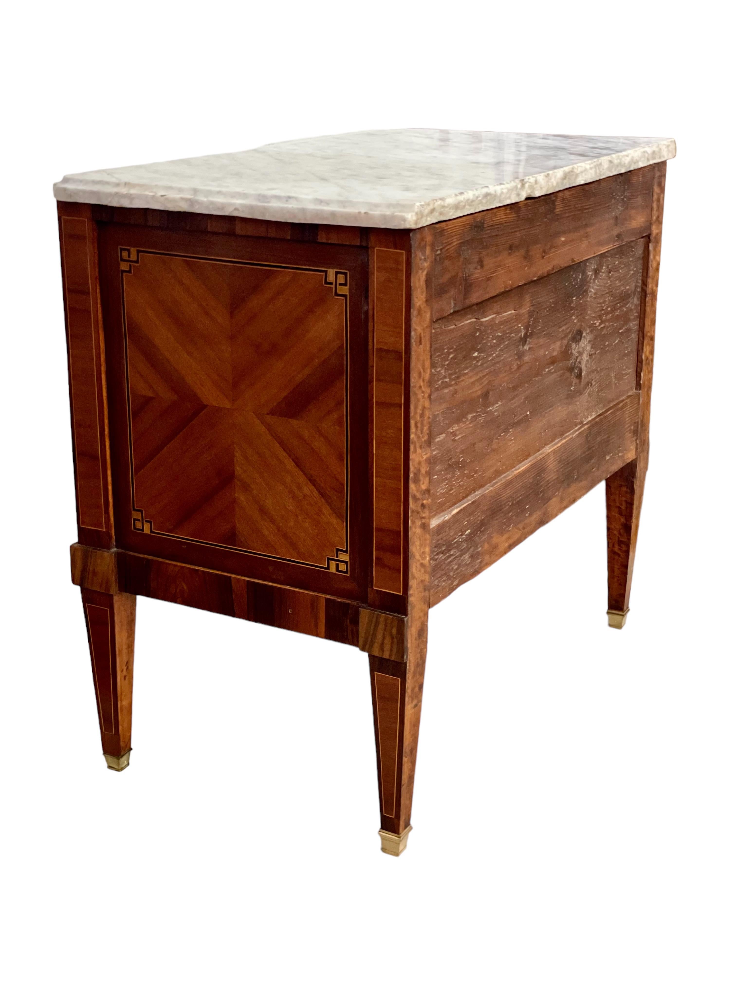 18th Century French Louis XVI Marquetry Commode For Sale 6