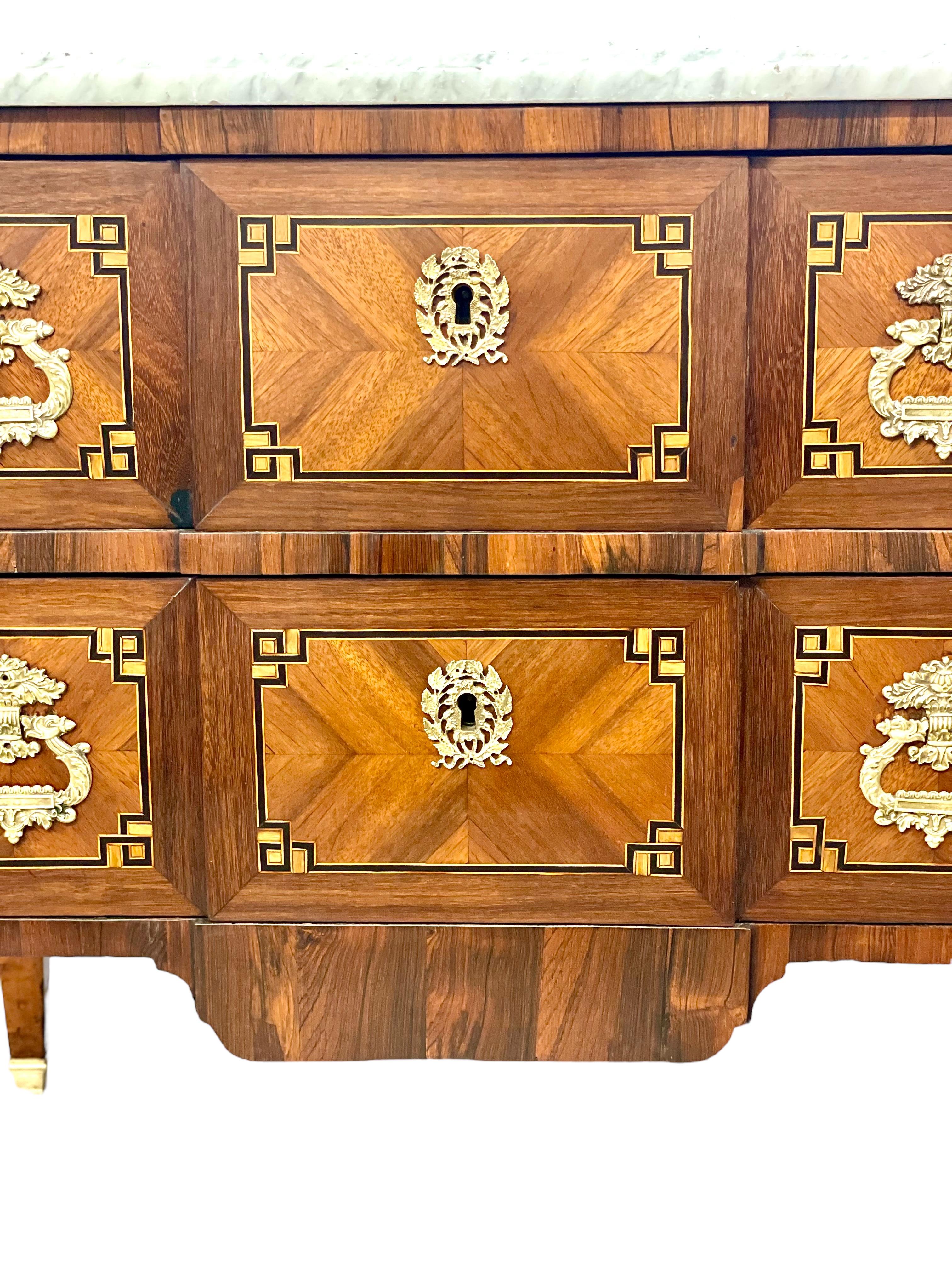 Inlay 18th Century French Louis XVI Marquetry Commode For Sale
