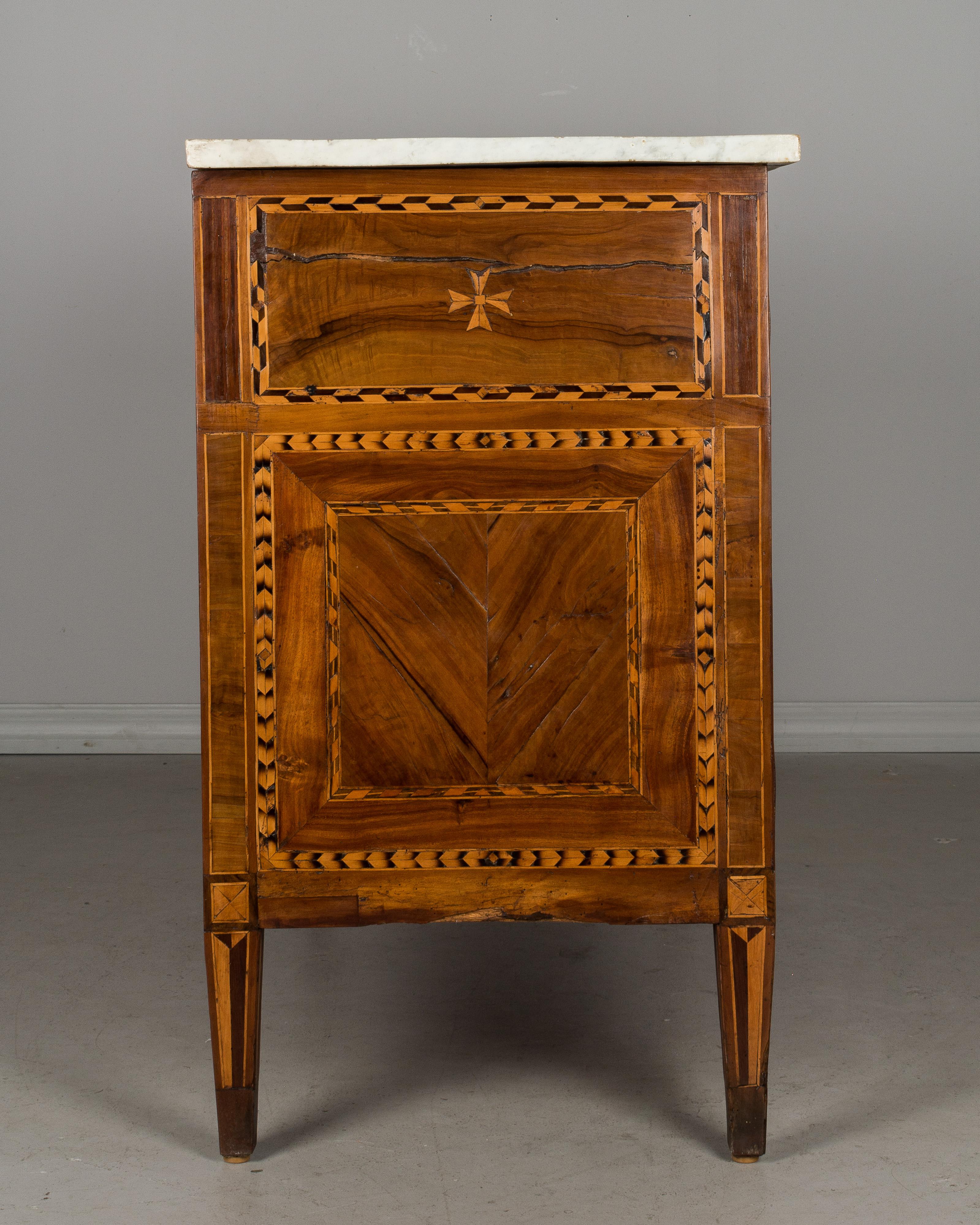 18th Century French Louis XVI Marquetry Commode In Good Condition In Winter Park, FL