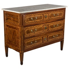 18th Century French Louis XVI Marquetry Commode