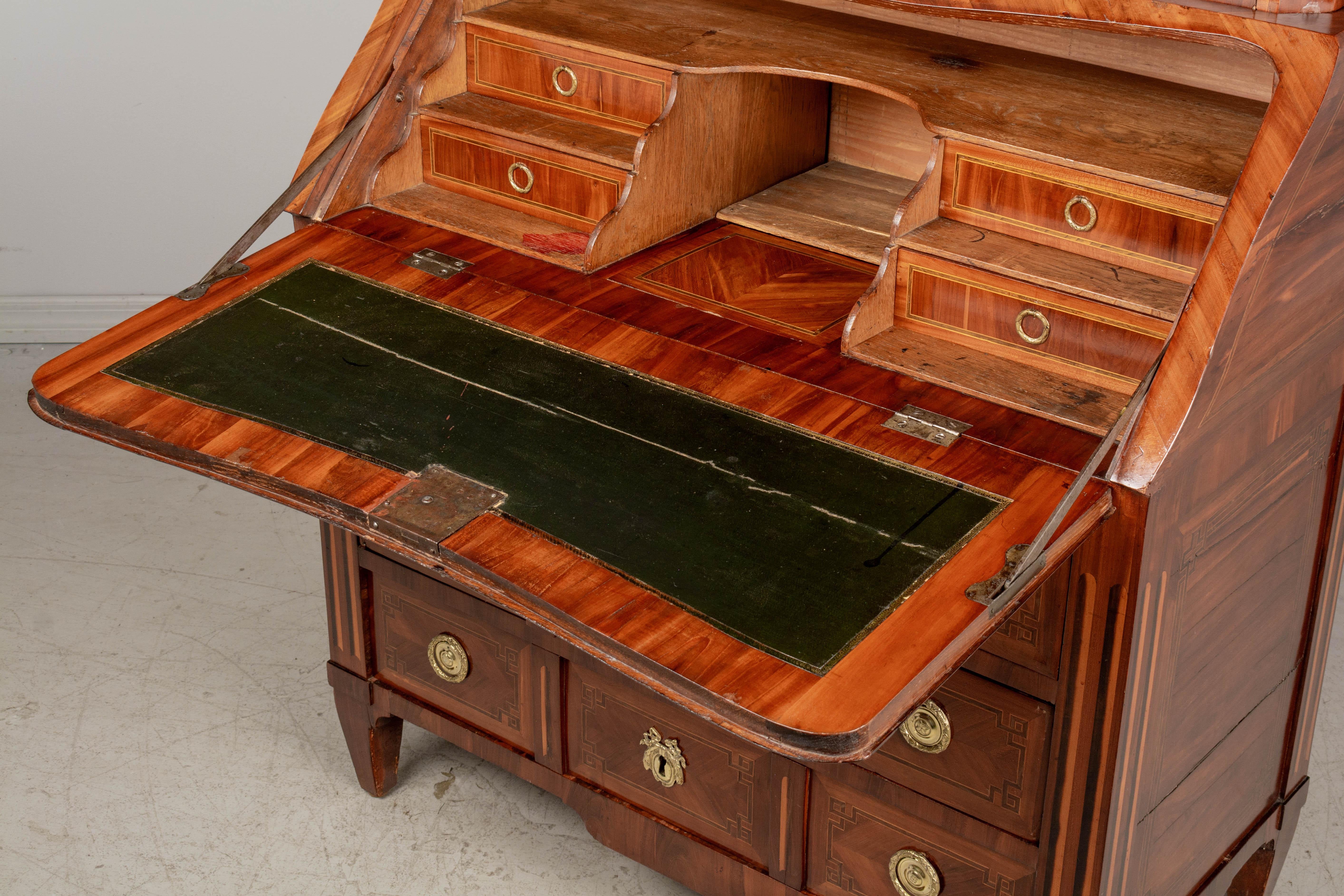18th Century French Louis XVI Marquetry Secretaire or Desk For Sale 7