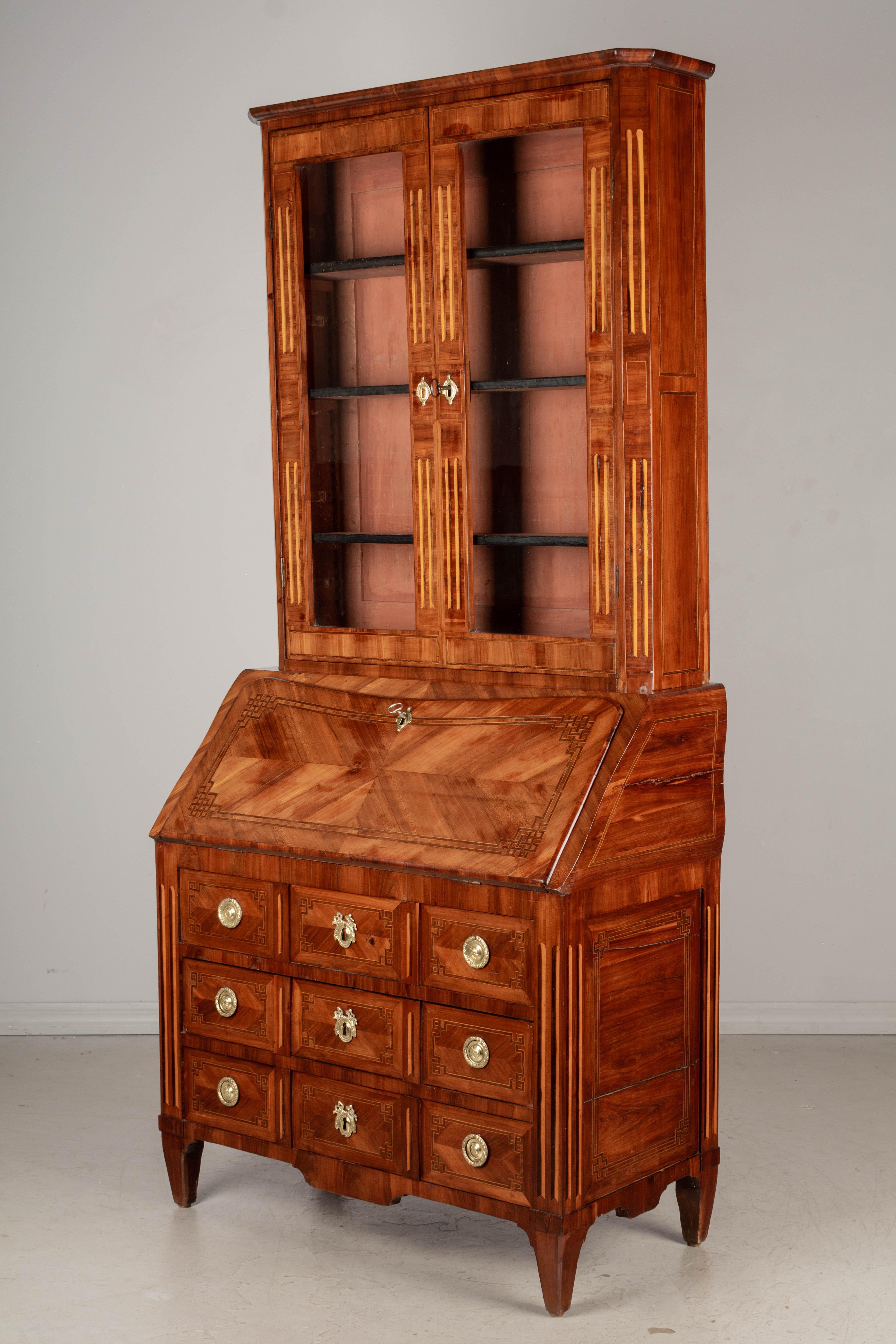 18th Century French Louis XVI Marquetry Secretaire or Desk In Good Condition For Sale In Winter Park, FL