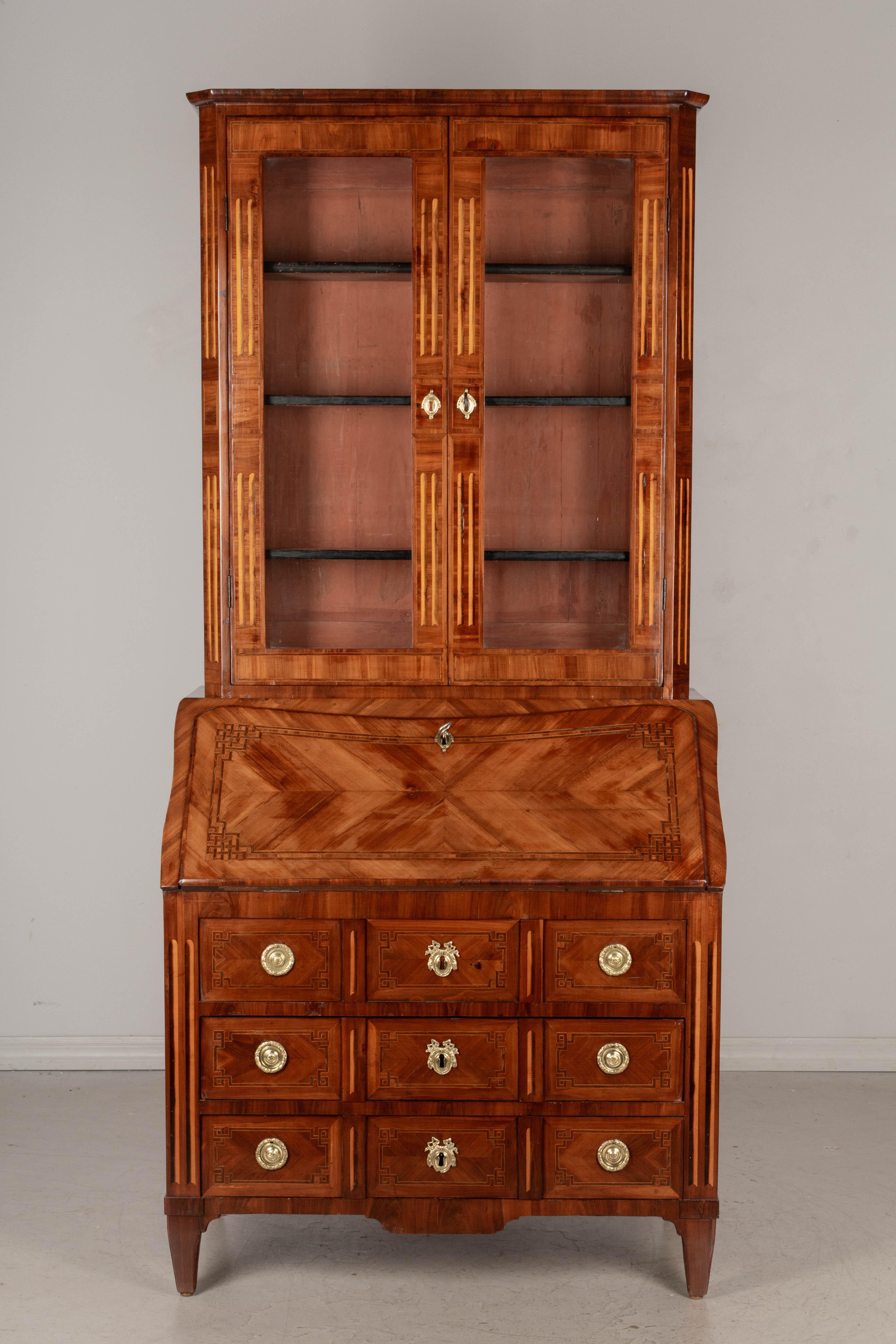 18th Century French Louis XVI Marquetry Secretaire or Desk For Sale 1