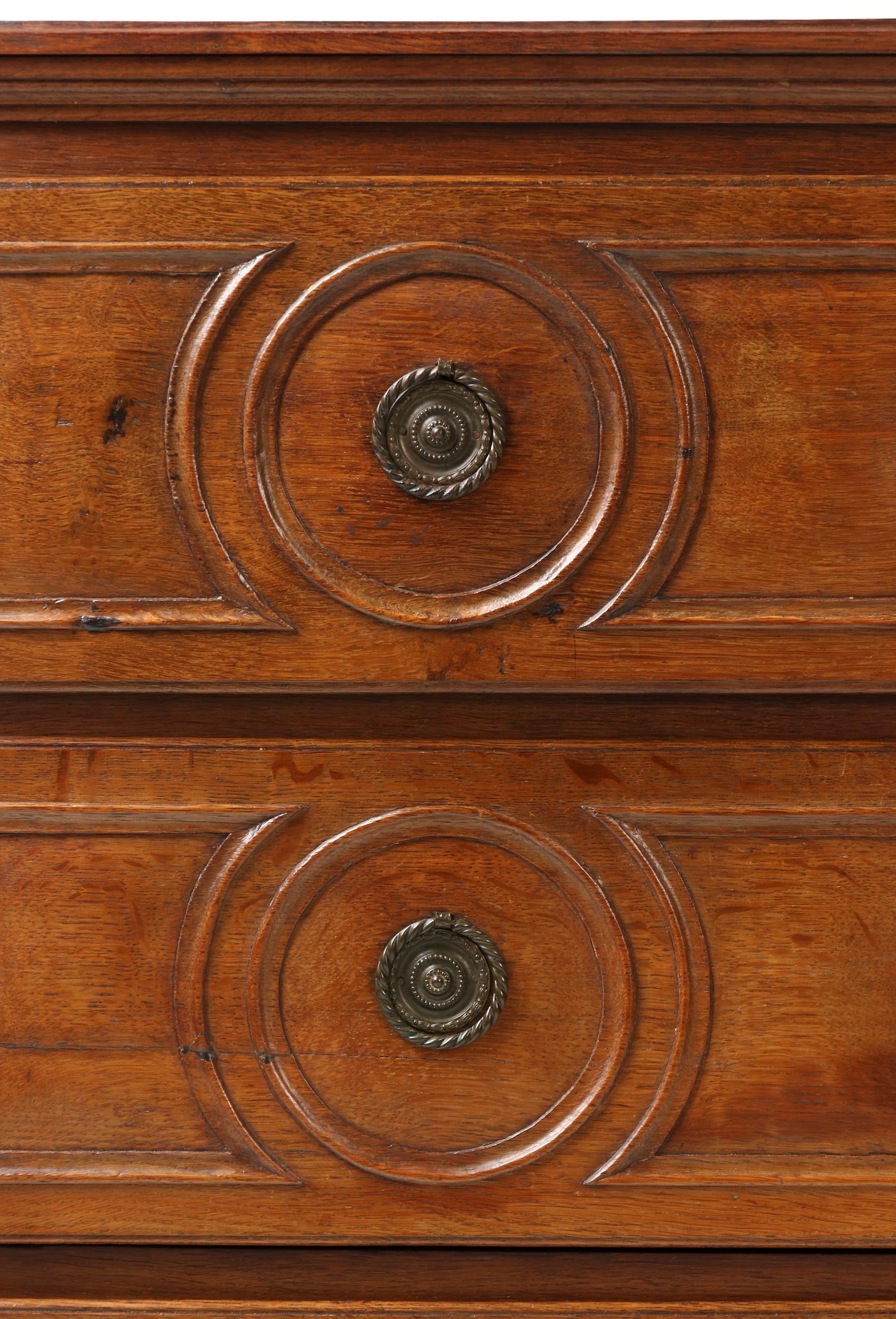 18th Century French Louis XVI Oak Commode Chest of Drawers For Sale 6