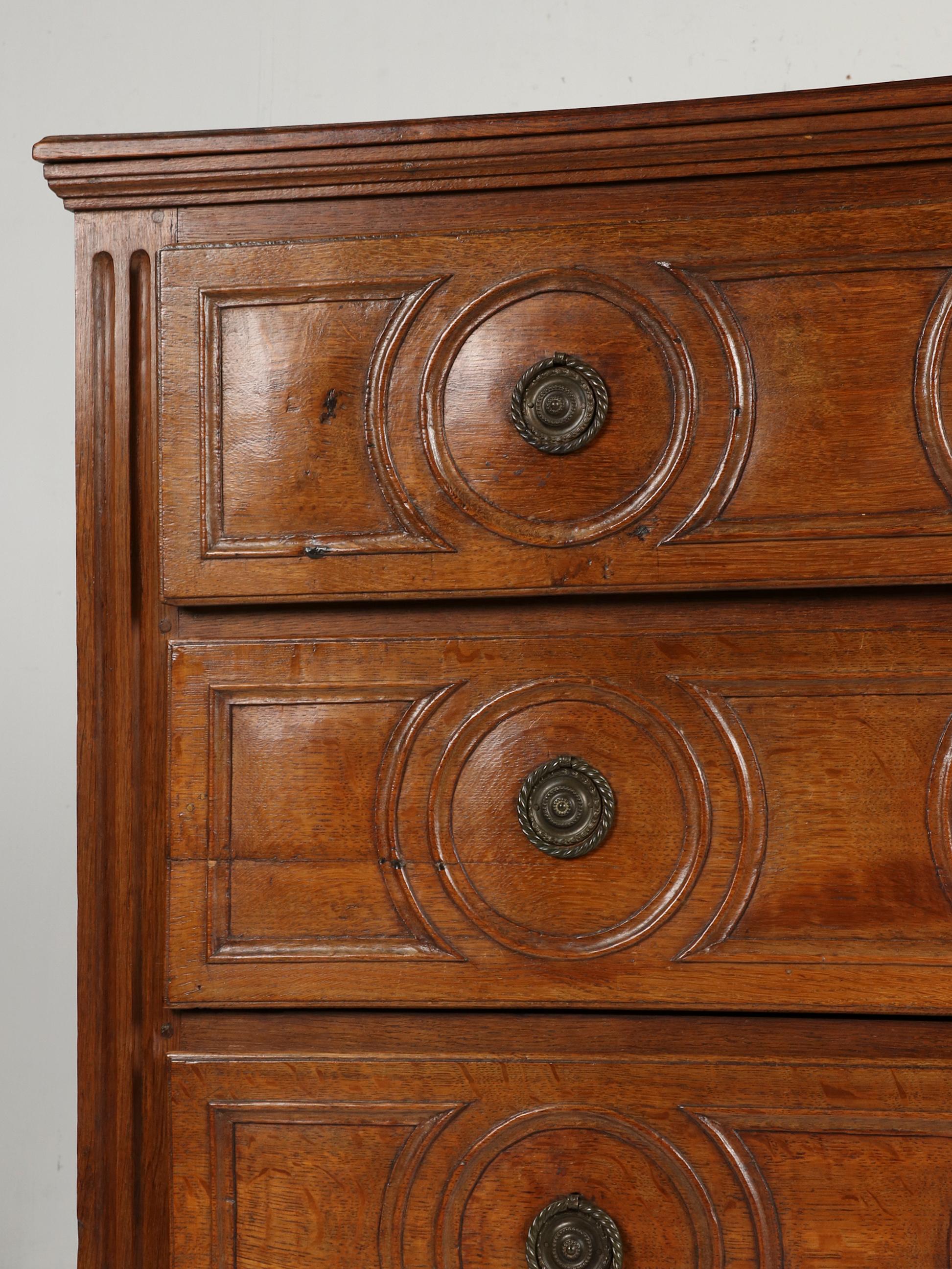 18th Century French Louis XVI Oak Commode Chest of Drawers For Sale 4