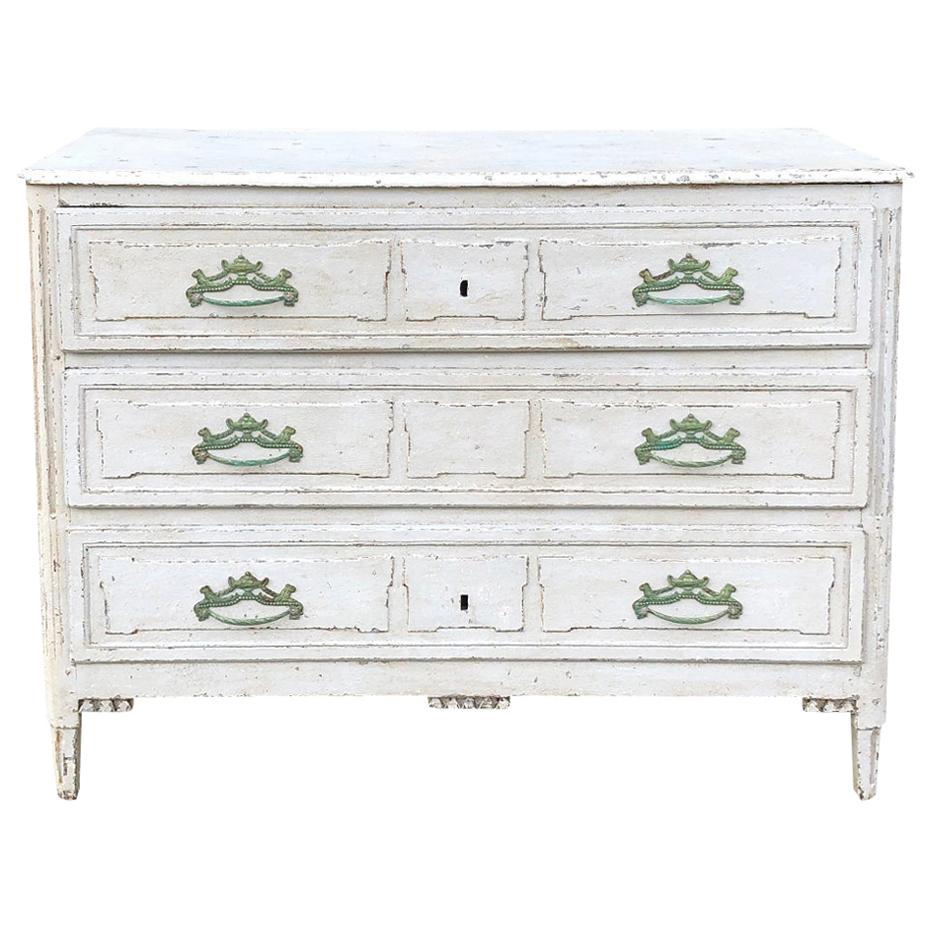 18th Century French Louis XVI Painted Commode