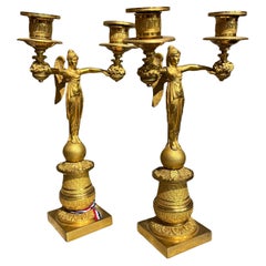 18th Century French Louis XVI Pair of Ormolu Candelabra Palais Royal