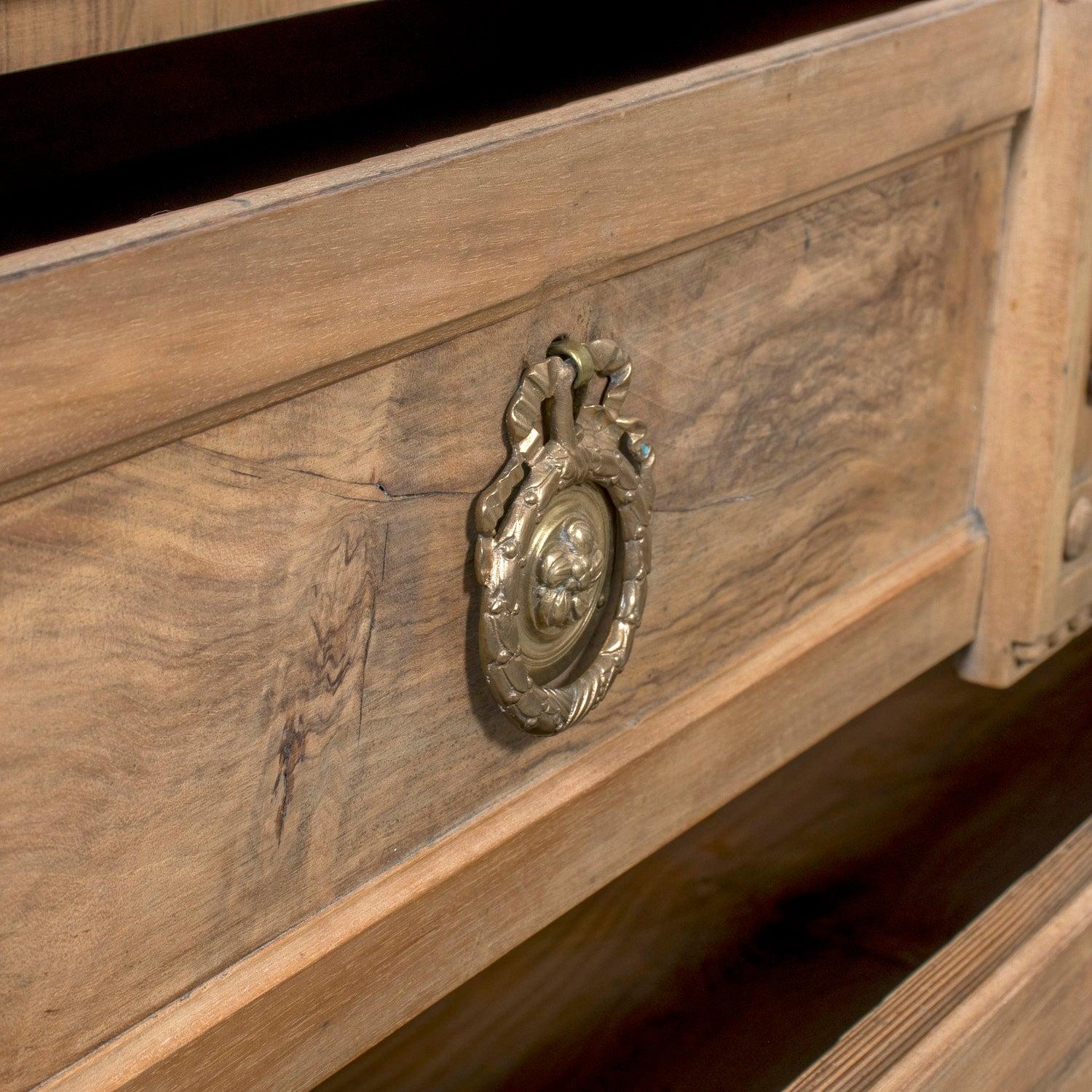 18th Century French Louis XVI Period Bleached Walnut and Burl Walnut Commode For Sale 9