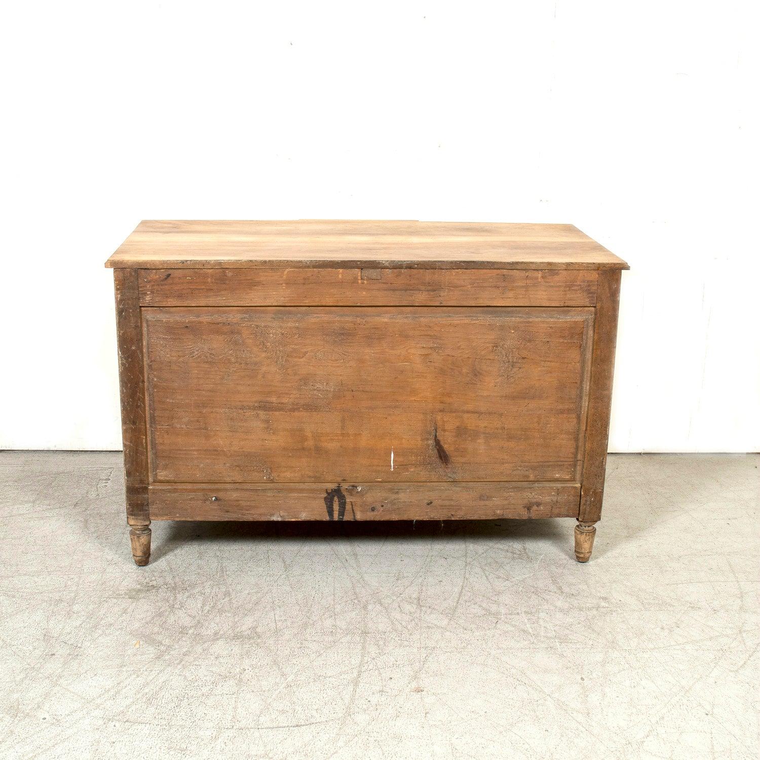 18th Century French Louis XVI Period Bleached Walnut and Burl Walnut Commode For Sale 16