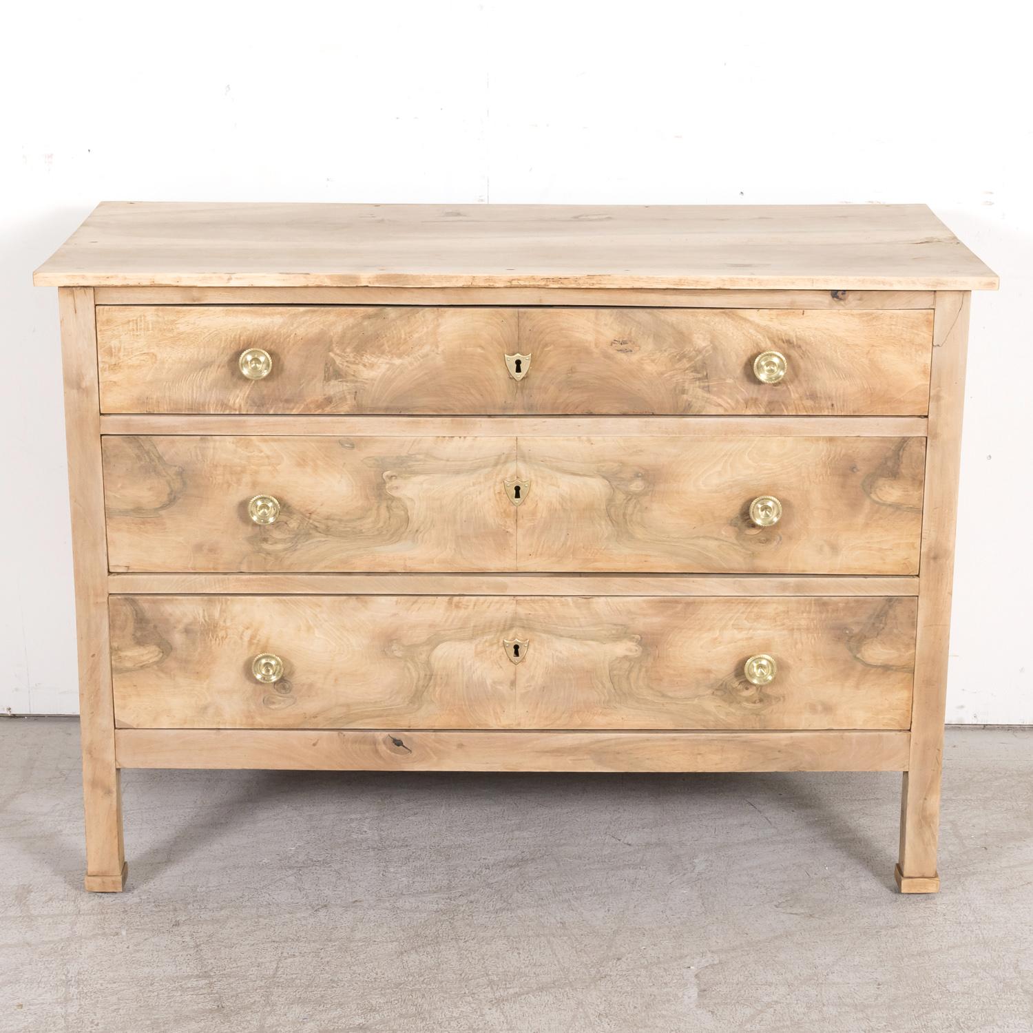 18th Century French Louis XVI Period Bleached Walnut Lyonnaise Commode  In Good Condition In Birmingham, AL