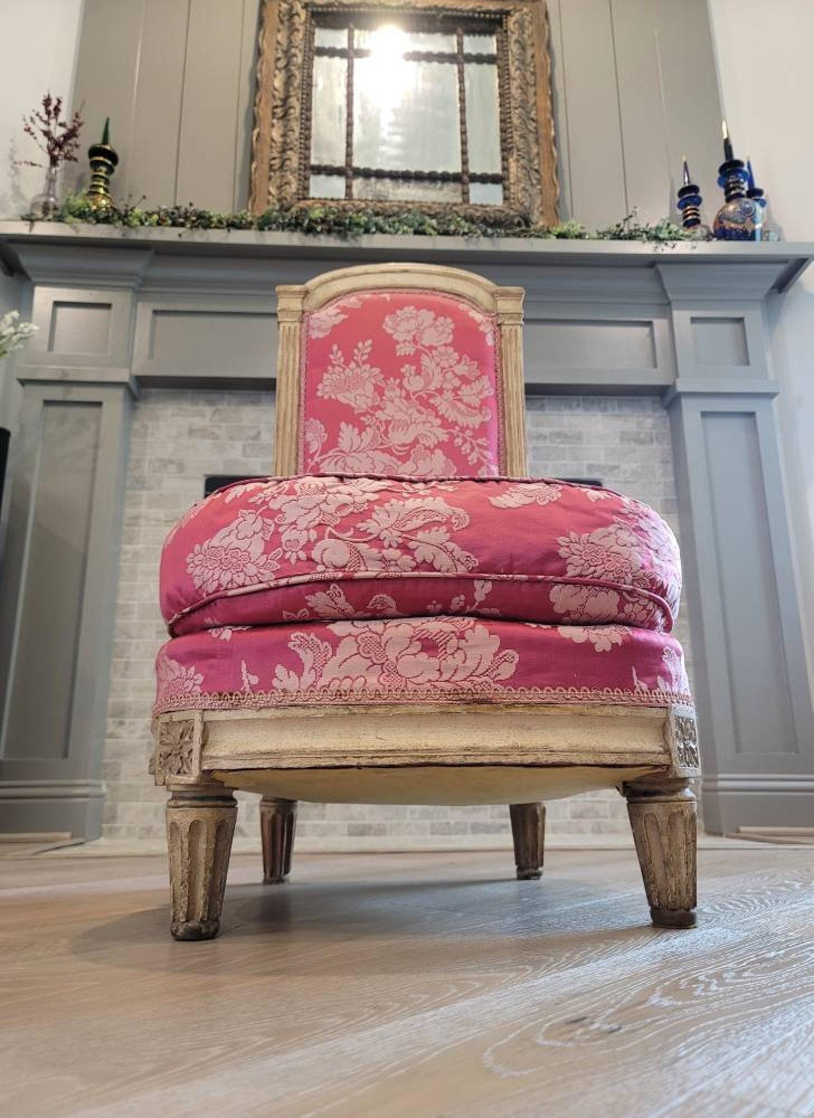 18th Century French Louis XVI Period Boudoir Slipper Chair 1