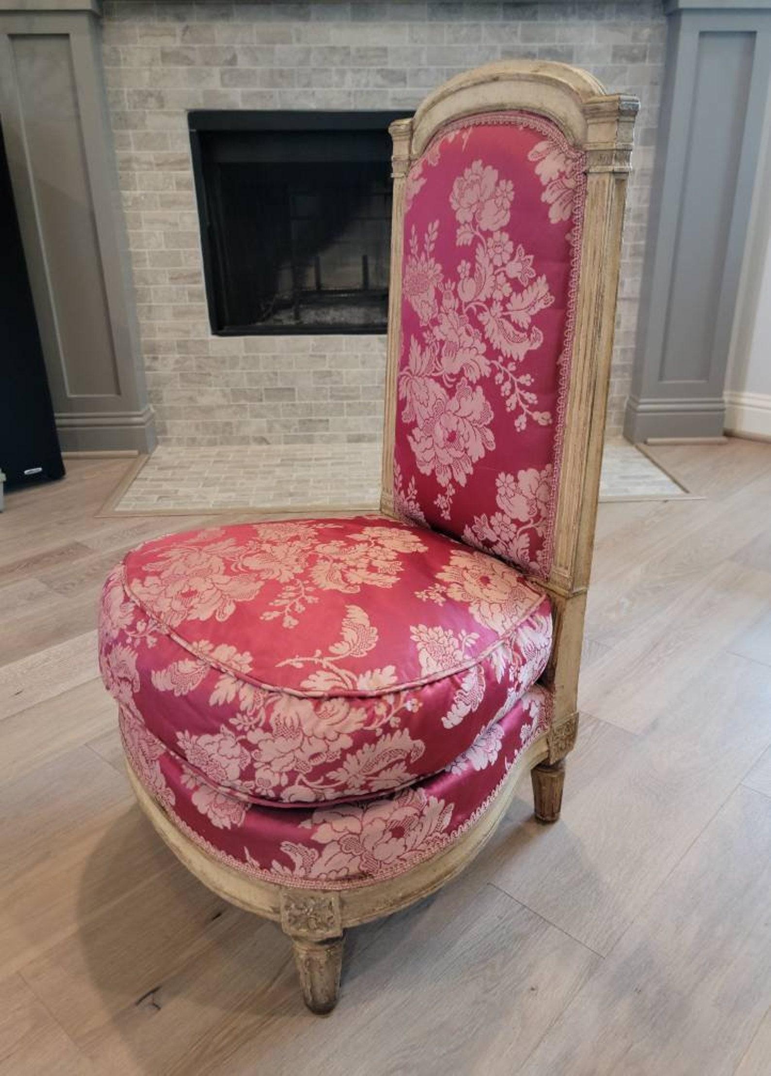 18th Century French Louis XVI Period Boudoir Slipper Chair 2