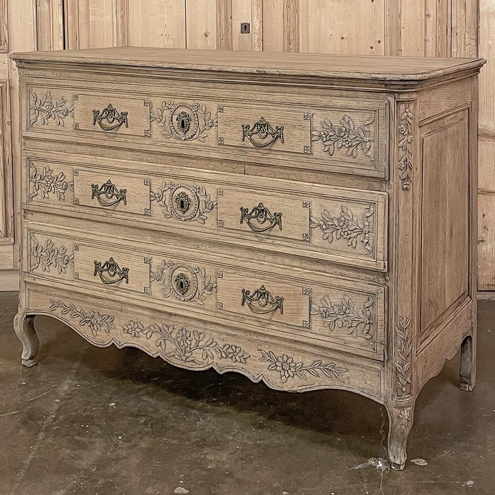 18th Century French Louis XVI Period Commode in Stripped Oak In Good Condition In Dallas, TX