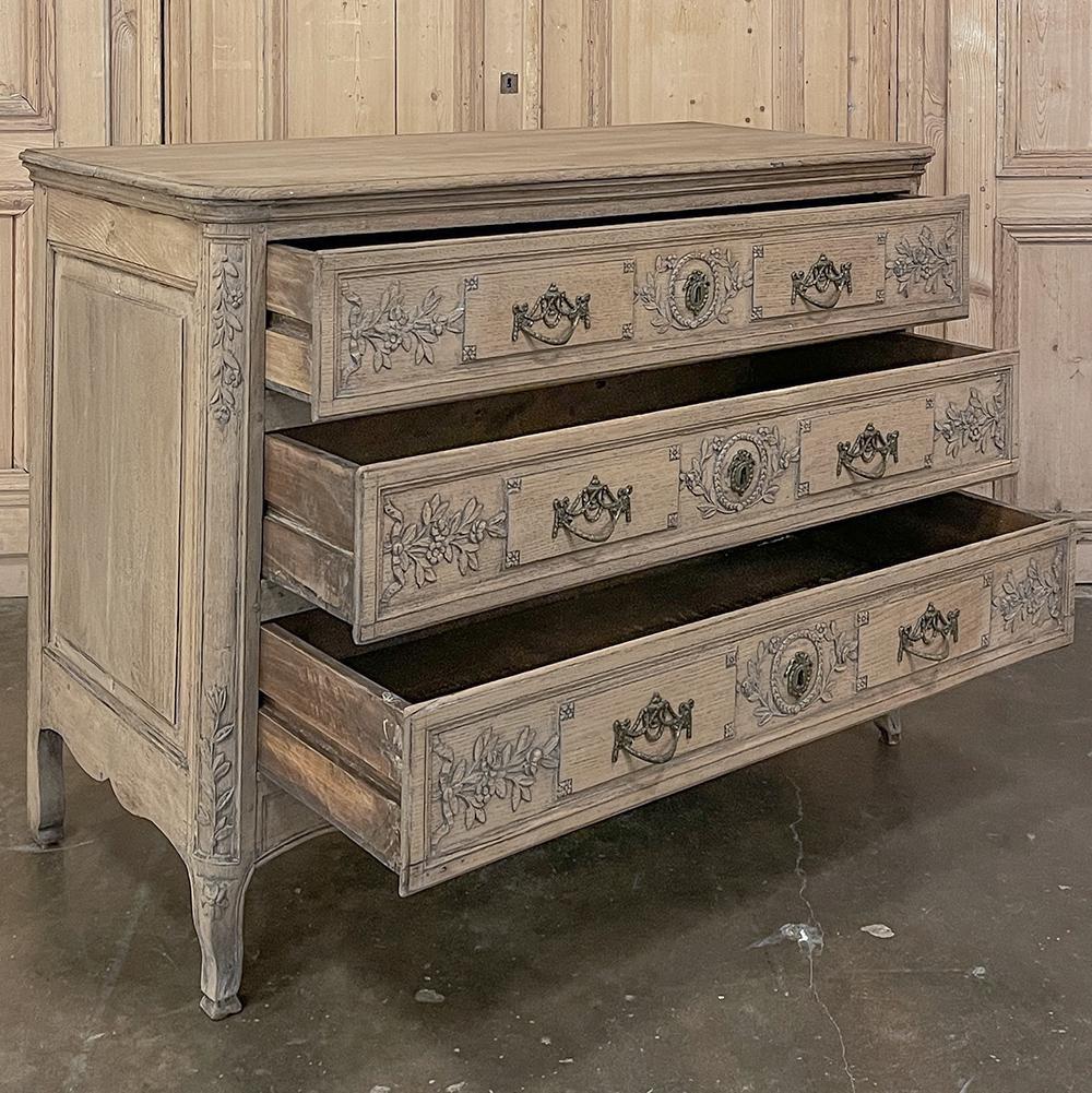 18th Century French Louis XVI Period Commode in Stripped Oak 3