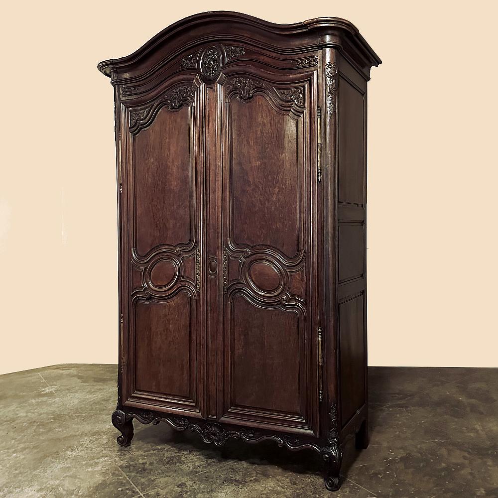 18th Century French Louis XVI Period Mahogany Armoire In Good Condition For Sale In Dallas, TX