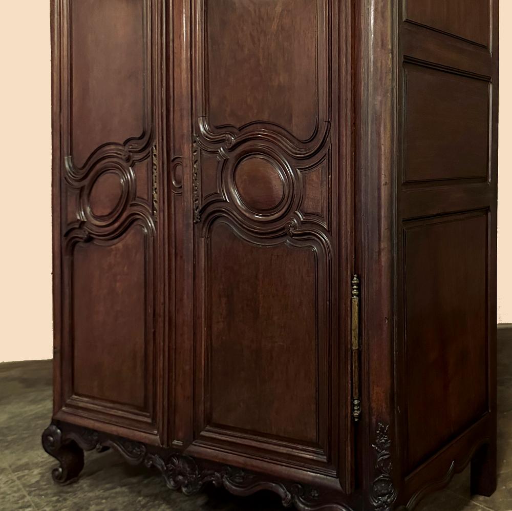 18th Century French Louis XVI Period Mahogany Armoire For Sale 1