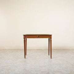 18th Century French Louis XVI Period Mahogany, Glass, and Bronze Display Table