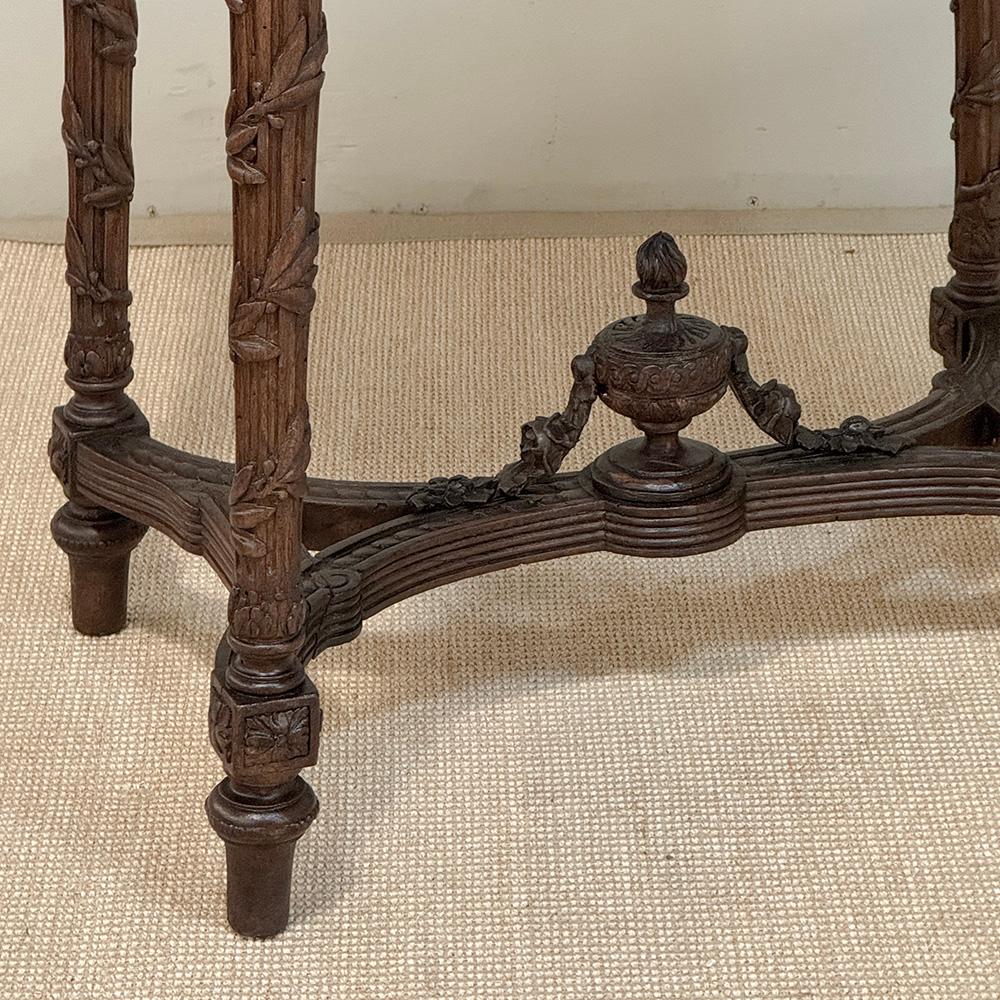 Table d'appoint d'époque Louis XVI du XVIIIe siècle, à plateau de marbre en vente 7