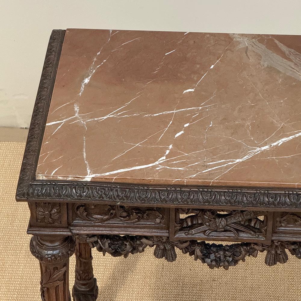 Table d'appoint d'époque Louis XVI du XVIIIe siècle, à plateau de marbre en vente 9