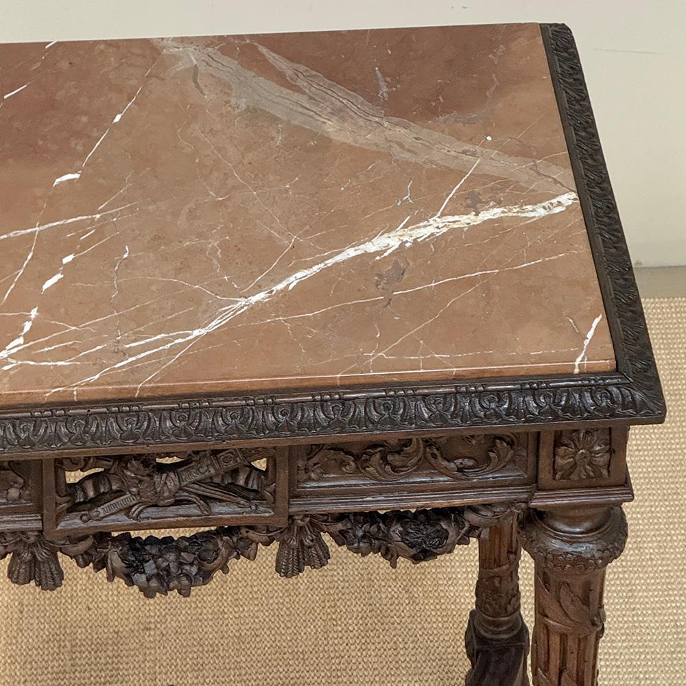 Table d'appoint d'époque Louis XVI du XVIIIe siècle, à plateau de marbre en vente 10