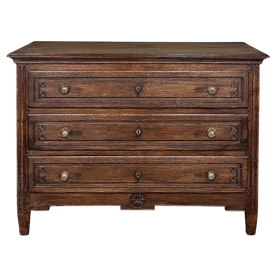 French Louis XVI Period Painted Oak Chest Of Drawers Commode For Sale ...