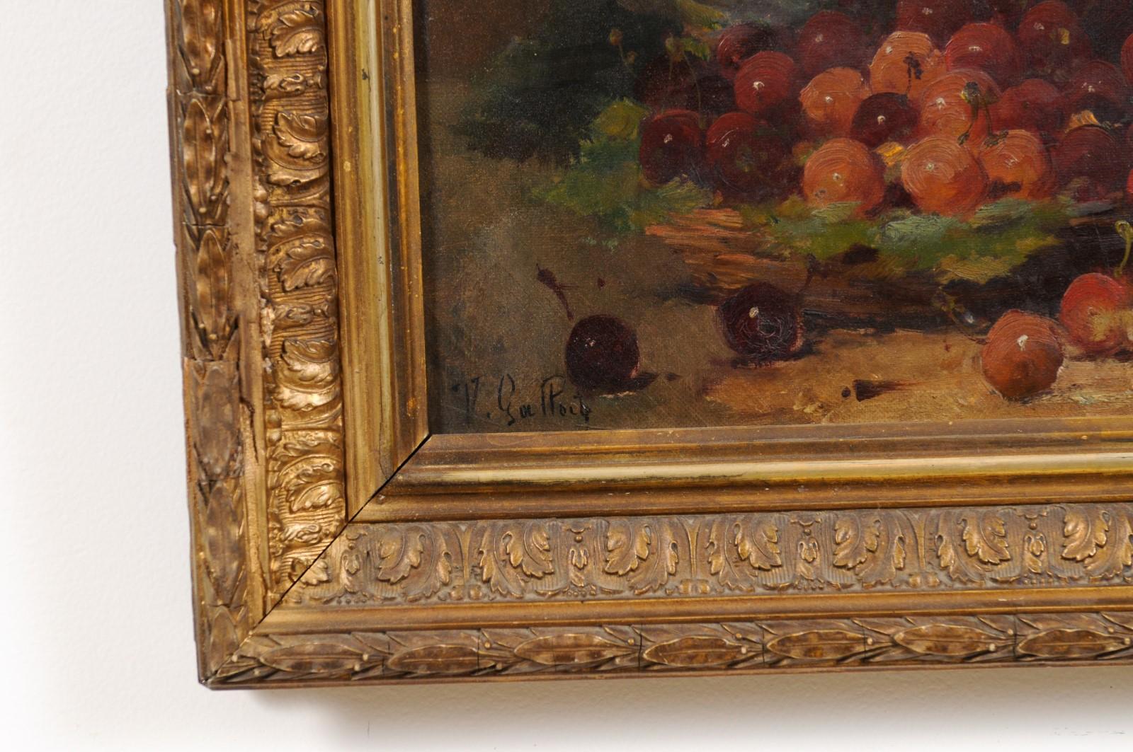 18th Century French Louis XVI Period Oil on Canvas Still-Life Frame Painting In Good Condition In Atlanta, GA