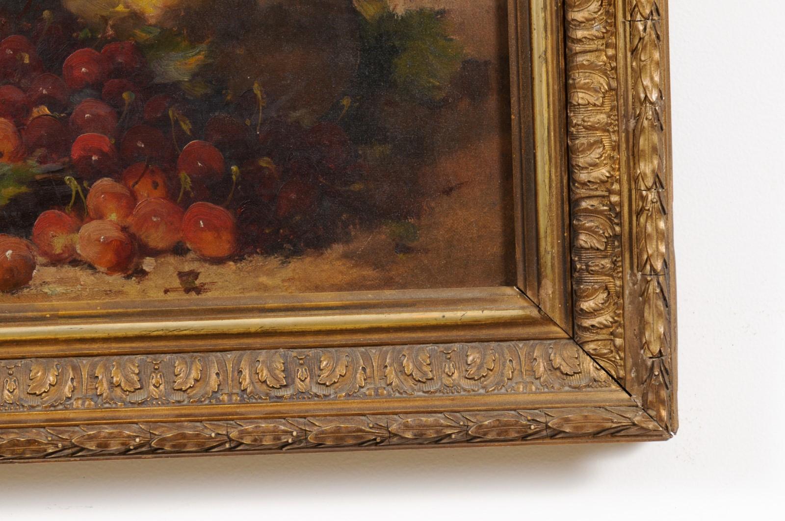 18th Century and Earlier 18th Century French Louis XVI Period Oil on Canvas Still-Life Frame Painting