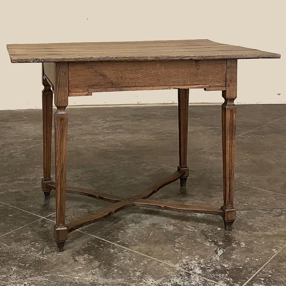 Hand-Crafted 18th Century French Louis XVI Period Rustic Side Table For Sale