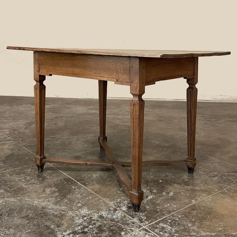 Oak 18th Century French Louis XVI Period Rustic Side Table For Sale