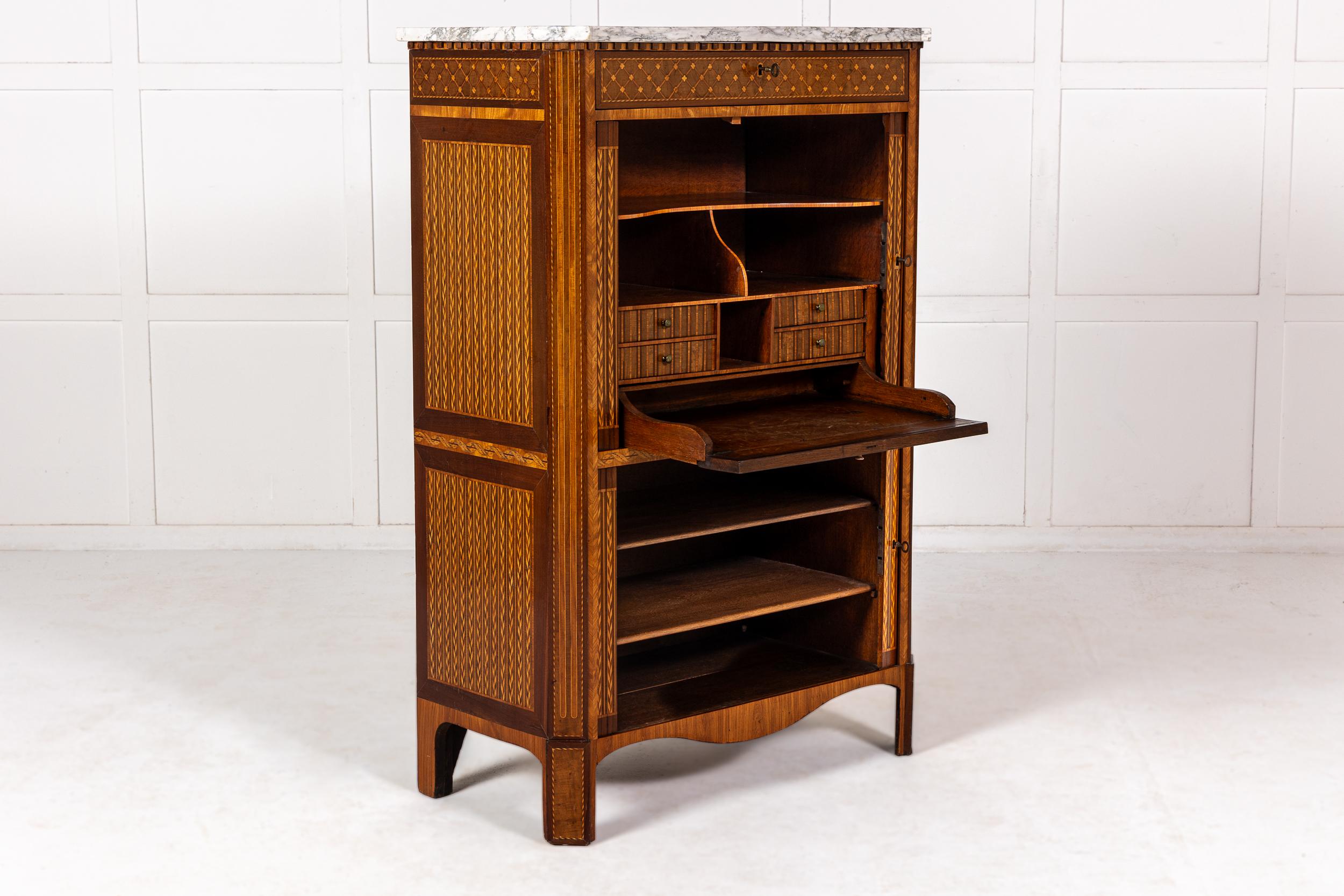 18th Century French Louis XVI Period Secrétaire à Abattant For Sale 11