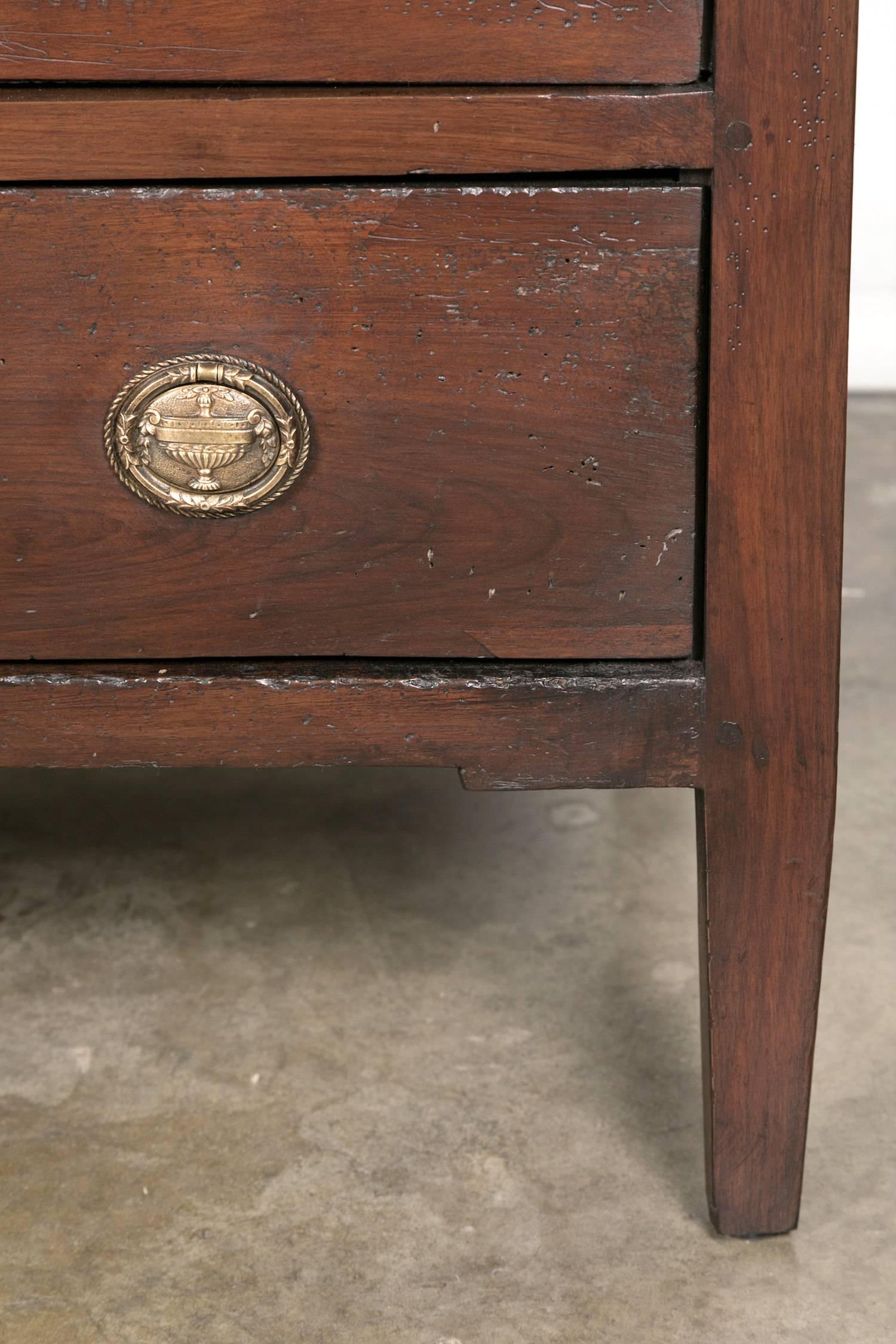 18th Century French Louis XVI Period Solid Walnut Commode 8