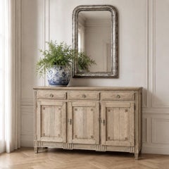 18th Century French Louis XVI Period Stripped Oak Buffet