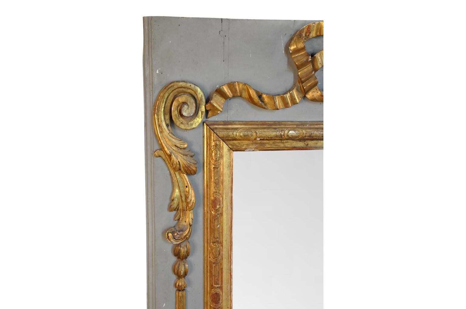18th Century and Earlier 18th Century French Louis XVI Period Trumeau Mirror