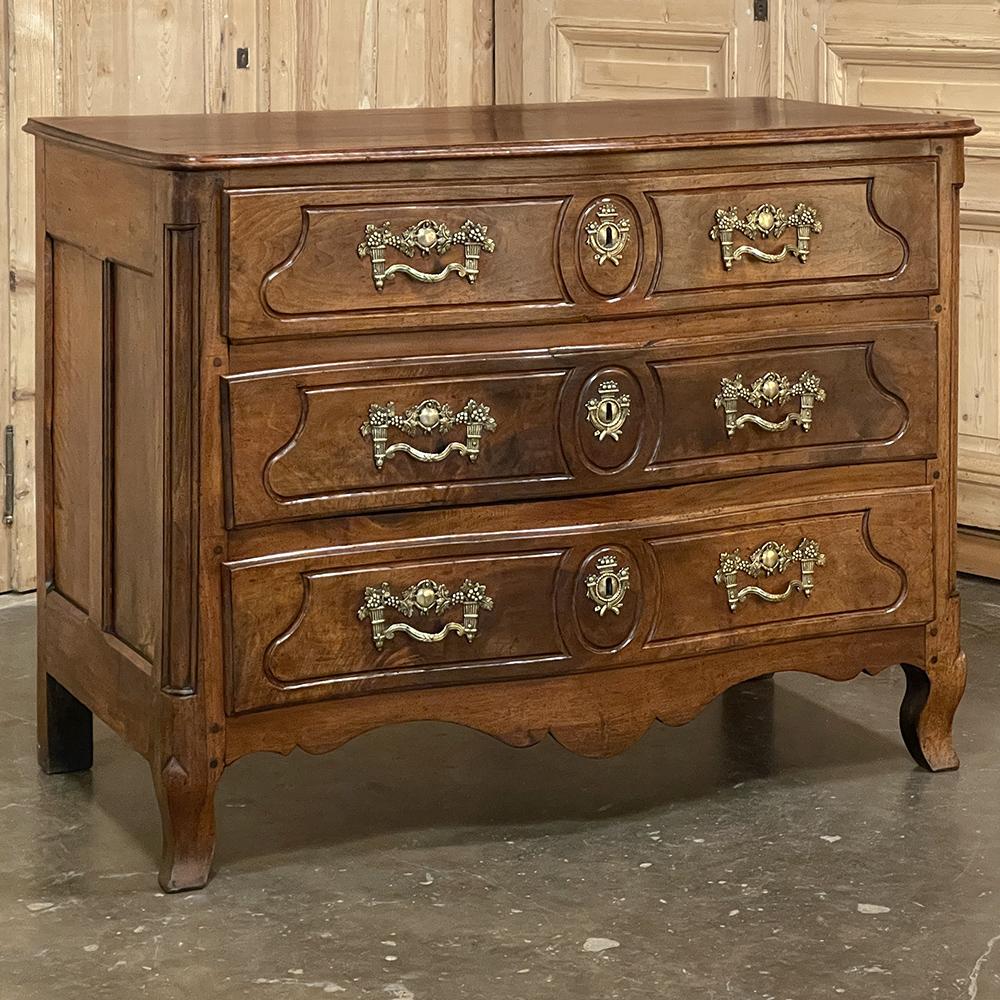 Hand-Crafted 18th Century French Louis XVI Period Walnut Commode For Sale