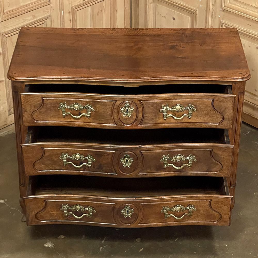 Bronze 18th Century French Louis XVI Period Walnut Commode For Sale