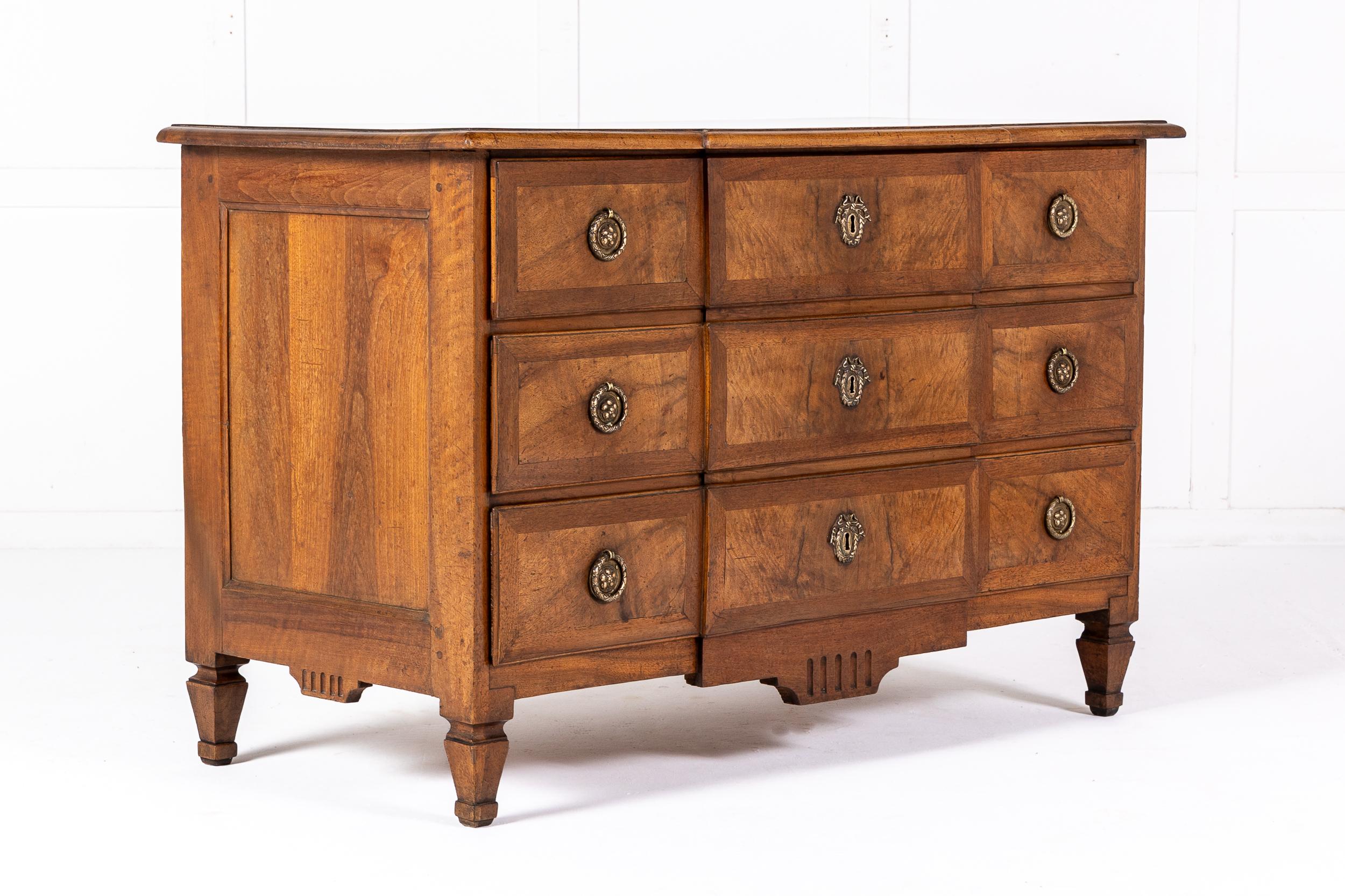 18th Century French Louis XVI Period Walnut Commode For Sale 2