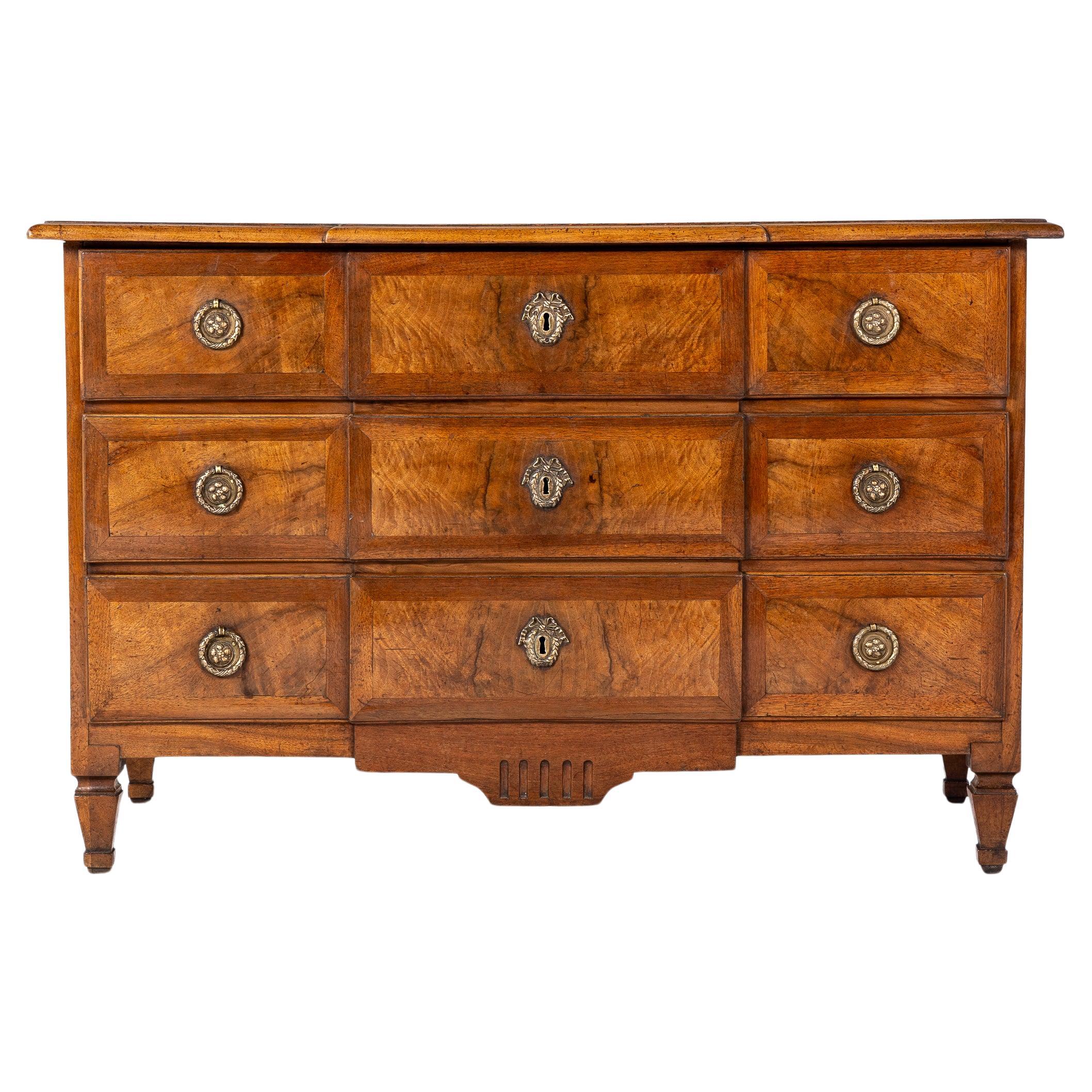 18th Century French Louis XVI Period Walnut Commode For Sale
