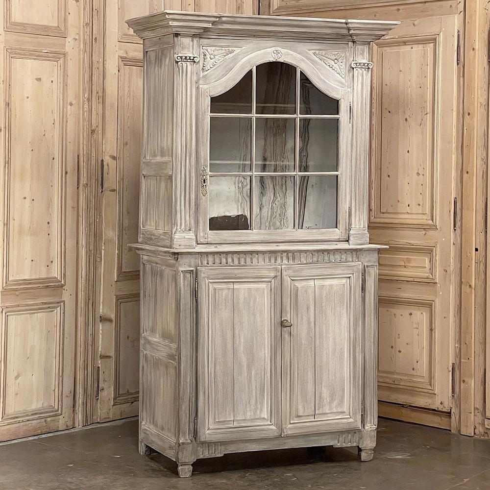 white wash china cabinet