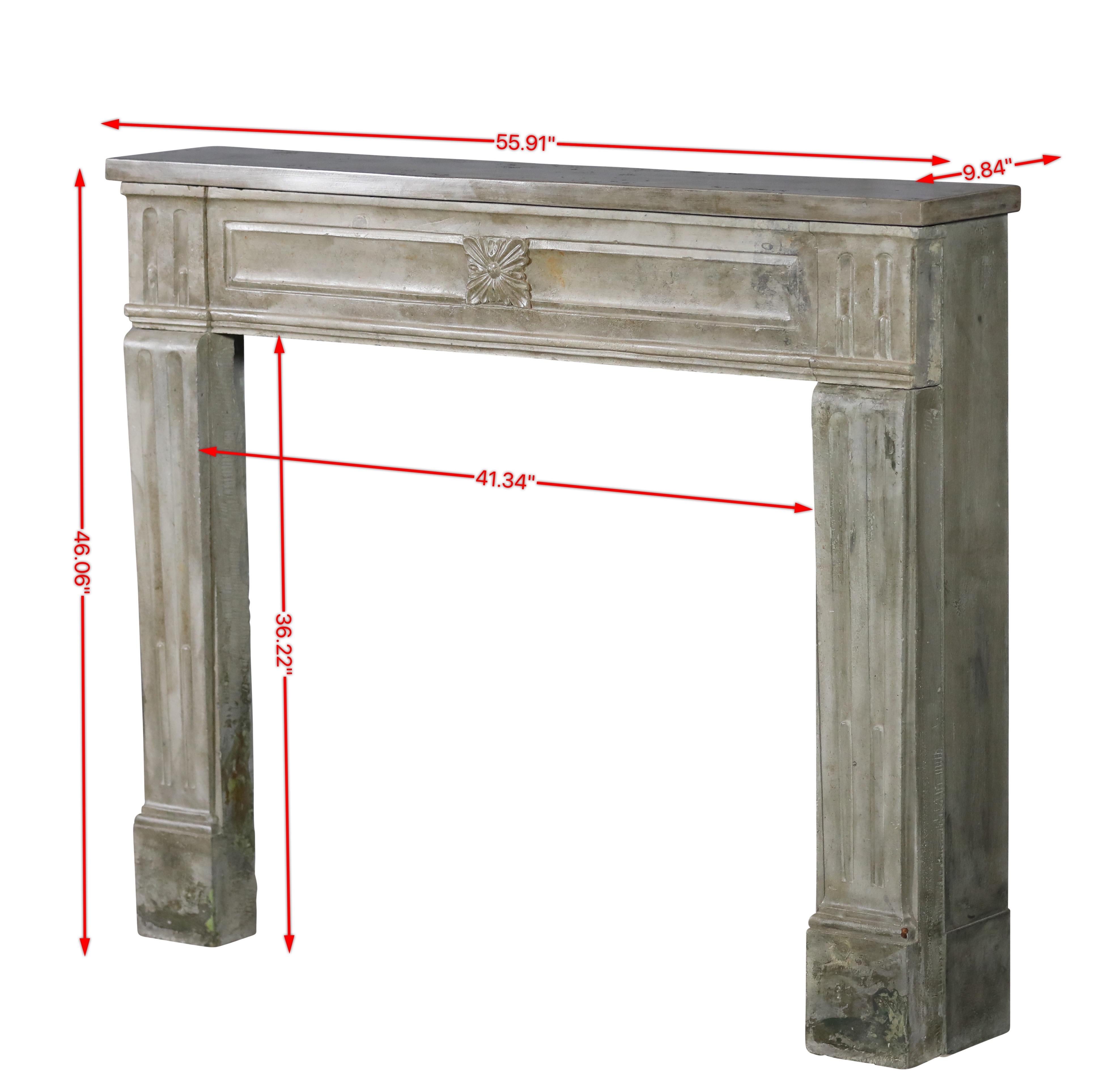 18th Century French classic statement fireplace from Paris.
The limestone has the original colour.
Louis XVI style for timeless high-end interior design creation.
Measurements:
142 cm Exterior Width 55,91 Inch
117 cm Exterior Height 46,06 Inch
105