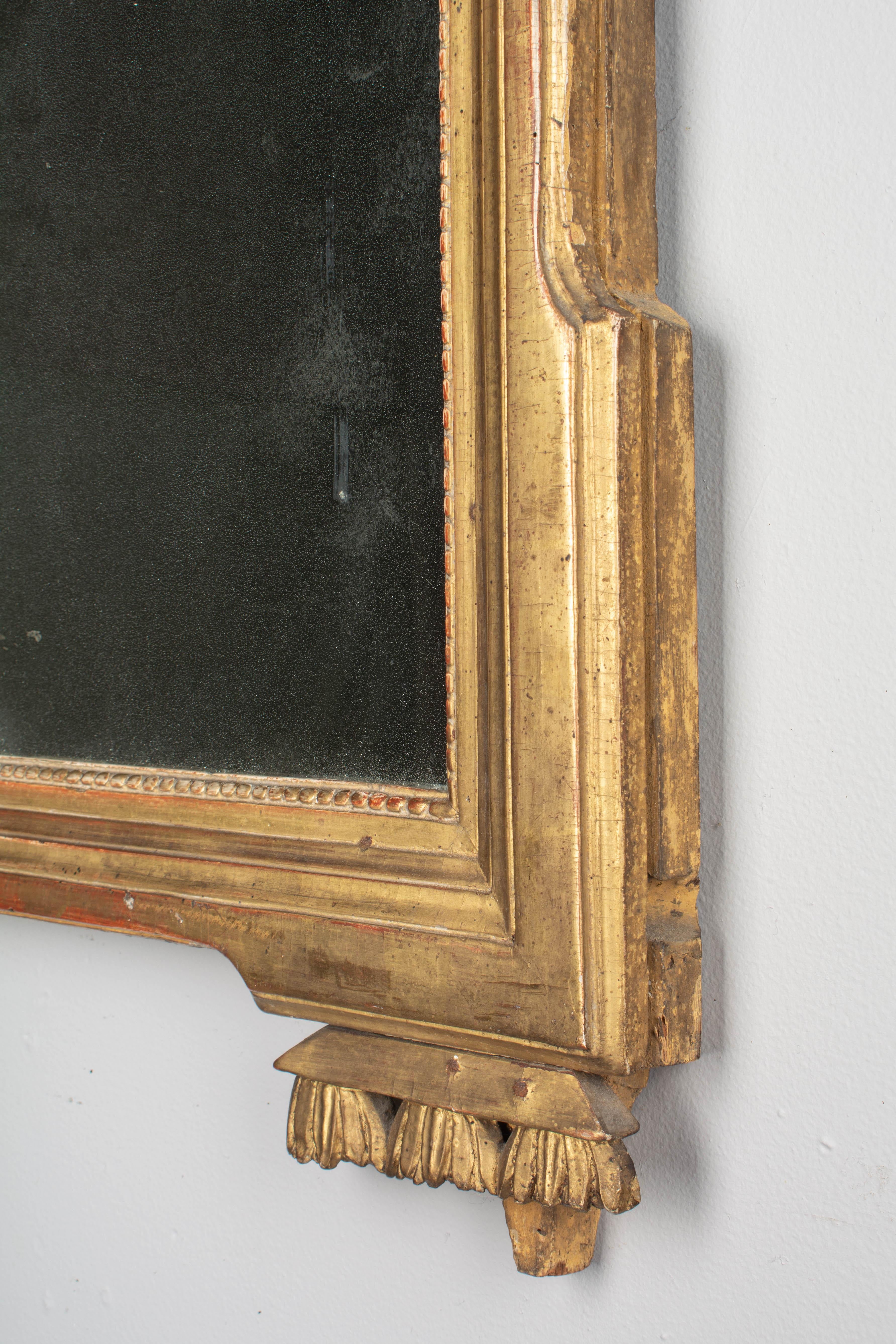 18th Century French Louis XVI Style Giltwood Mirror 5