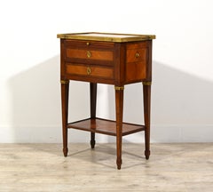 18th Century, French Louis XVI Veneered Wood Center Table With Writing Slide