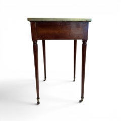 18th Century French Louis XVI Walnut Rafraichissoir Table with Turquin Marble
