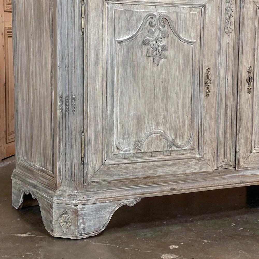 18th Century French Louis XVI Whitewashed Buffet ~ Cabinet For Sale 4