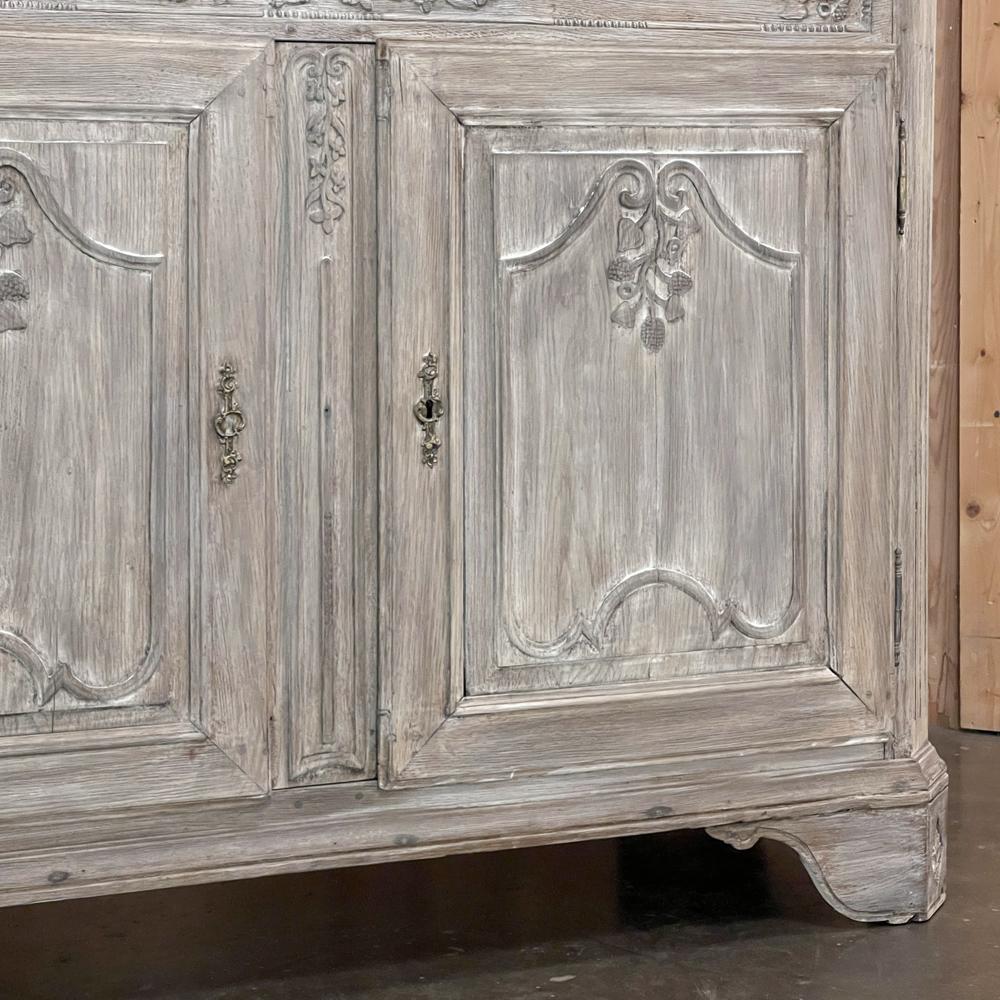 18th Century French Louis XVI Whitewashed Buffet ~ Cabinet For Sale 5