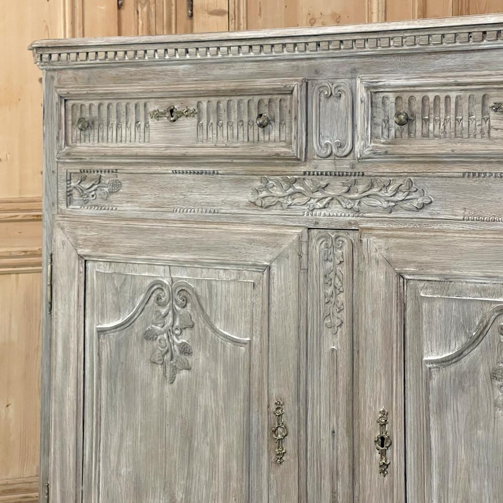 18th Century French Louis XVI Whitewashed Buffet ~ Cabinet For Sale 7